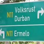 Bordjie na Volksrust en Ermelo