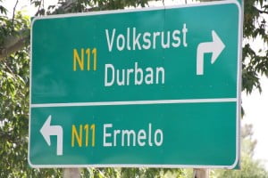 Bordjie na Volksrust en Ermelo